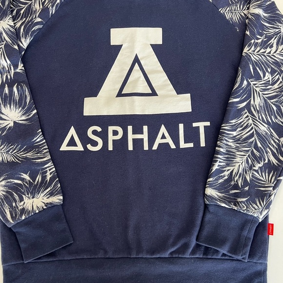 Vintage Streetwear Asphalt Yacht Club Blue Crew Neck Sweatshirt - Picture 2 of 4